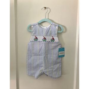 NWT Anavini Baby Hand Smocked Romper